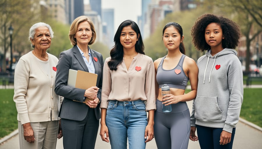Diverse group of women in healthcare setting representing different ages and ethnicities